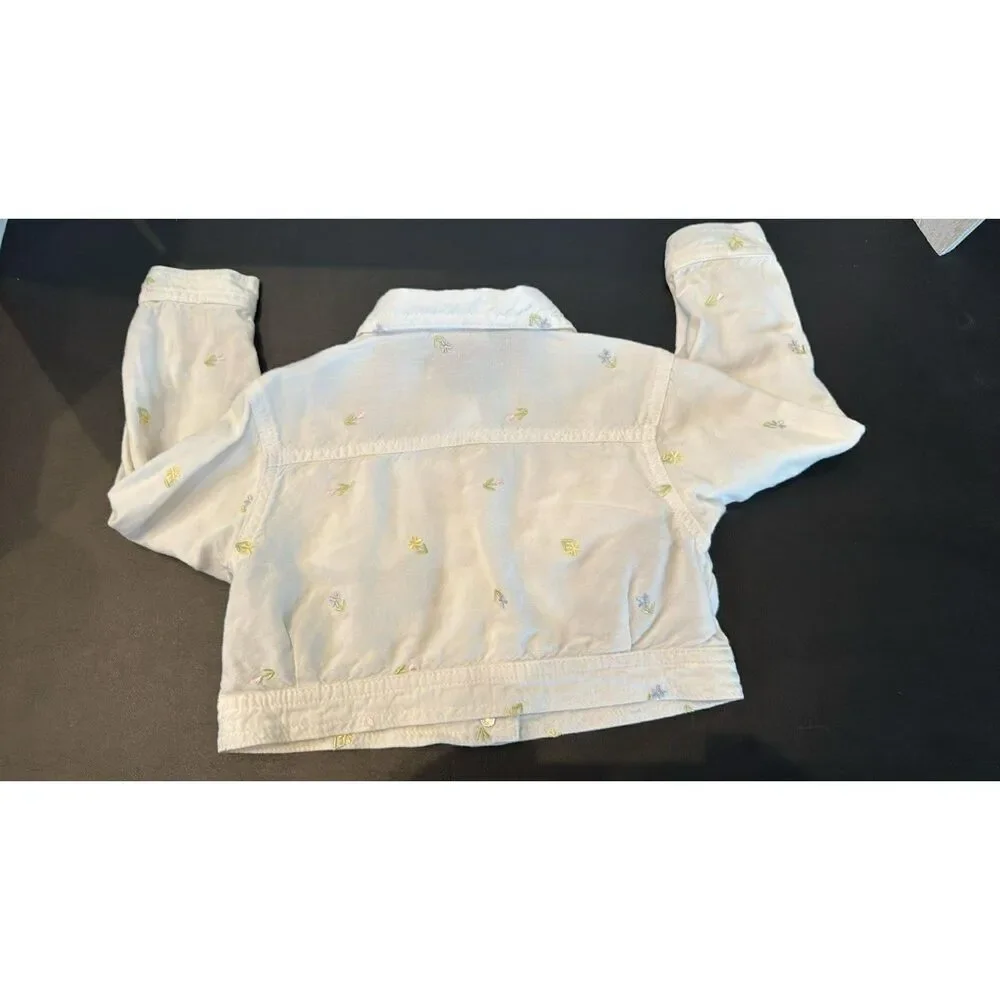 Little Girls 4T Gymboree Jacket with Little Flowers Snaps 2000